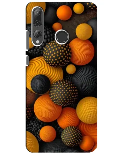 Чохол для Huawei P Smart Plus 2019 з картинкою «Об'ємні помаранчеві сфери»