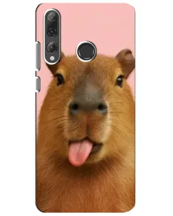 Чехол для Huawei P Smart Plus 2019 с картинкой «Капибара с языком»