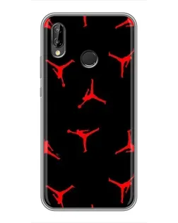Чехол для Huawei P Smart Plus (Nova 3i, INE-LX1) с картинкой «Jordan Red Pattern»