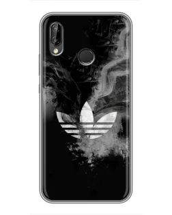 Чехол для Huawei P Smart Plus (Nova 3i, INE-LX1) с картинкой «Абстрактный дым Adidas»