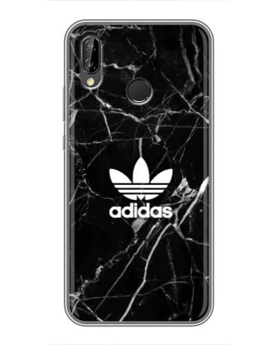 Чехол для Huawei P Smart Plus (Nova 3i, INE-LX1) с картинкой «Белый мрамор Adidas»