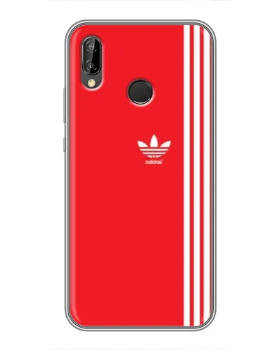 Чехол для Huawei P Smart Plus (Nova 3i, INE-LX1) с картинкой «Красный минимализм Adidas»