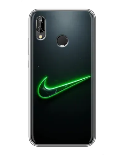 Чехол для Huawei P Smart Plus (Nova 3i, INE-LX1) с картинкой «Неоновый контур Nike»