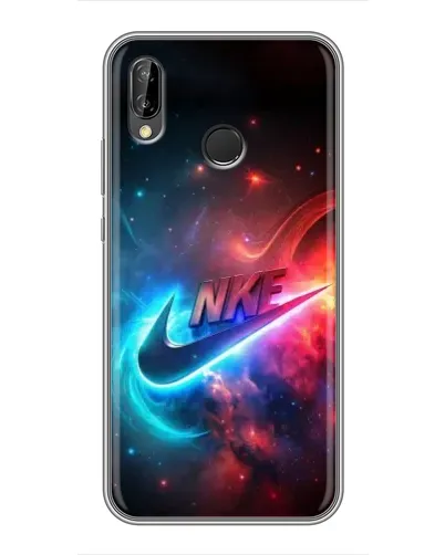 Чехол для Huawei P Smart Plus (Nova 3i, INE-LX1) с картинкой «Огненный логотип Nike»