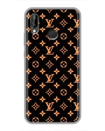 Чехол для Huawei P Smart Plus (Nova 3i, INE-LX1) с картинкой «Золотая монограмма LV»