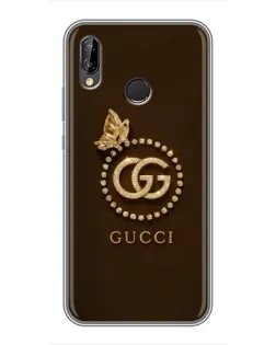 Чехол для Huawei P Smart Plus (Nova 3i, INE-LX1) с картинкой «Gucci — золотая бабочка»