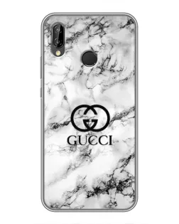 Чехол для Huawei P Smart Plus (Nova 3i, INE-LX1) с картинкой «Gucci — мраморный шик»