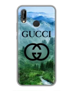 Чехол для Huawei P Smart Plus (Nova 3i, INE-LX1) с картинкой «Gucci — горный пейзаж»