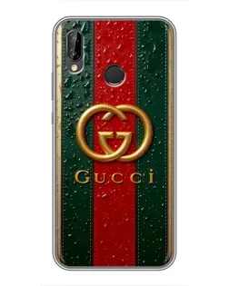 Чохол для Huawei P Smart Plus (Nova 3i, INE-LX1) з картинкою «Gucci — фірмова смуга та золото»