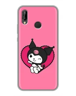 Чехол для Huawei P Smart Plus (Nova 3i, INE-LX1) с картинкой «Kuromi — любовь в сердце»