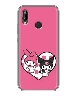Чехол для Huawei P Smart Plus (Nova 3i, INE-LX1) с картинкой «Kuromi и My Melody»