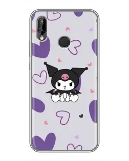 Чехол для Huawei P Smart Plus (Nova 3i, INE-LX1) с картинкой «Kuromi и лавандовые сердца»