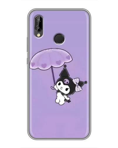 Чехол для Huawei P Smart Plus (Nova 3i, INE-LX1) с картинкой «Kuromi с зонтиком»