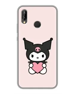 Чехол для Huawei P Smart Plus (Nova 3i, INE-LX1) с картинкой «Kuromi и сердце»