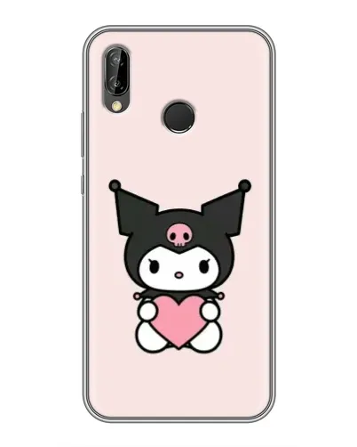 Чехол для Huawei P Smart Plus (Nova 3i, INE-LX1) с картинкой «Kuromi и сердце»