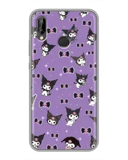 Чехол для Huawei P Smart Plus (Nova 3i, INE-LX1) с картинкой «Kuromi — паттерн»