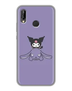 Чехол для Huawei P Smart Plus (Nova 3i, INE-LX1) с картинкой «Kuromi на лиловом фоне»