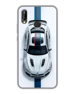 Чехол для Huawei P Smart Plus (Nova 3i, INE-LX1) с картинкой «Вид сверху — BMW M»
