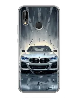 Чехол для Huawei P Smart Plus (Nova 3i, INE-LX1) с картинкой «BMW в свете фар»