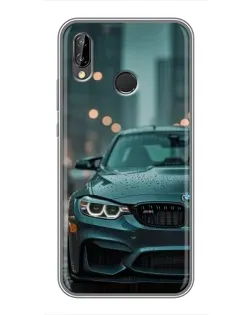 Чехол для Huawei P Smart Plus (Nova 3i, INE-LX1) с картинкой «BMW в огнях города»