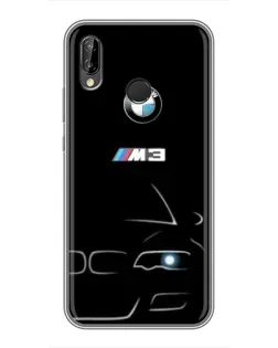 Чехол для Huawei P Smart Plus (Nova 3i, INE-LX1) с картинкой «Минималистичный принт BMW M3»