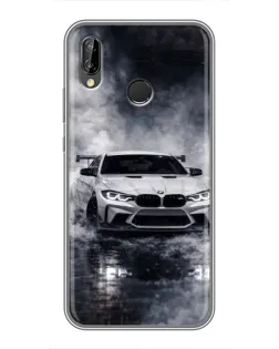 Чехол для Huawei P Smart Plus (Nova 3i, INE-LX1) с картинкой «BMW сквозь туман»