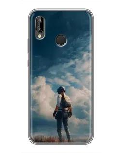Чохол для Huawei P Smart Plus (Nova 3i, INE-LX1) з картинкою «Герой PUBG на скелі»