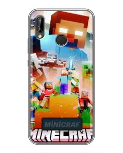 Чехол для Huawei P Smart Plus (Nova 3i, INE-LX1) с картинкой «Minecraft герои игры»