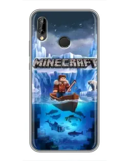 Чехол для Huawei P Smart Plus (Nova 3i, INE-LX1) с картинкой «Minecraft ледяной мир»