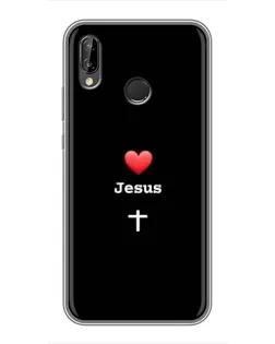 Чохол для Huawei P Smart Plus (Nova 3i, INE-LX1) з картинкою «Серце - Jesus»