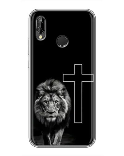 Чохол для Huawei P Smart Plus (Nova 3i, INE-LX1) з картинкою «Лев та Хрест»