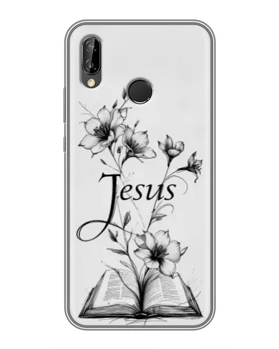 Чохол для Huawei P Smart Plus (Nova 3i, INE-LX1) з картинкою «Квіти та Біблія»