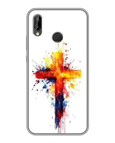 Чохол для Huawei P Smart Plus (Nova 3i, INE-LX1) з картинкою «Акварельний хрест»