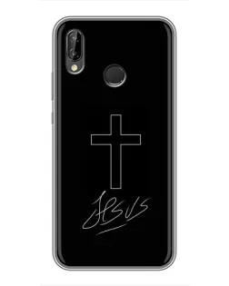 Чехол для Huawei P Smart Plus (Nova 3i, INE-LX1) с картинкой «Графический крест Jesus» Чехол для Huawei P Smart Plus (Nova 3i, INE-LX1) с картинкой «Графический крест Jesus»