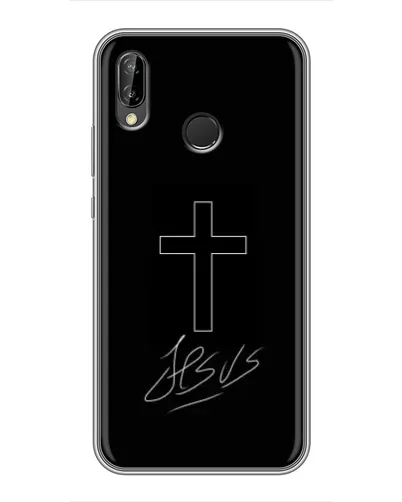 Чехол для Huawei P Smart Plus (Nova 3i, INE-LX1) с картинкой «Графический крест Jesus» Чехол для Huawei P Smart Plus (Nova 3i, INE-LX1) с картинкой «Графический крест Jesus»