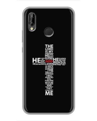 Чехол для Huawei P Smart Plus (Nova 3i, INE-LX1) с картинкой «Текстовый крест» Чехол для Huawei P Smart Plus (Nova 3i, INE-LX1) с картинкой «Текстовый крест»