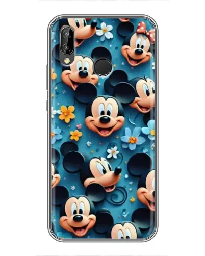 Чехол для Huawei P Smart Plus (Nova 3i, INE-LX1) с картинкой «Паттерн Микки и Минни»