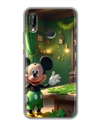 Чехол для Huawei P Smart Plus (Nova 3i, INE-LX1) с картинкой «Микки в мастерской»