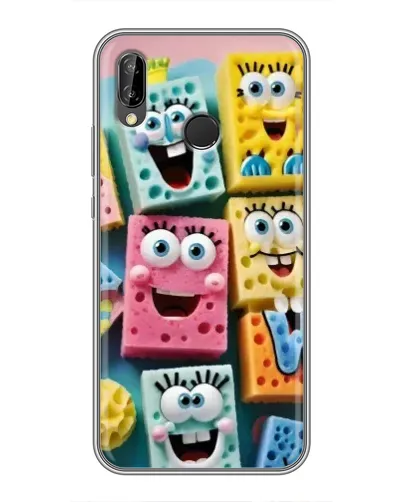 Чехол для Huawei P Smart Plus (Nova 3i, INE-LX1) с картинкой «Цветные губки» Чехол для Huawei P Smart Plus (Nova 3i, INE-LX1) с картинкой «Цветные губки»