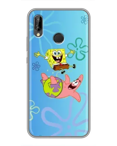 Чехол для Huawei P Smart Plus (Nova 3i, INE-LX1) с картинкой «Спанч Боб и Патрик» Чехол для Huawei P Smart Plus (Nova 3i, INE-LX1) с картинкой «Спанч Боб и Патрик»