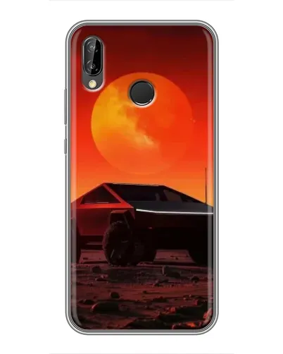 Чехол для Huawei P Smart Plus (Nova 3i, INE-LX1) с картинкой «Cybertruck на Марсе»