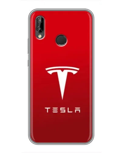 Чехол для Huawei P Smart Plus (Nova 3i, INE-LX1) с картинкой «Tesla Red Classic»