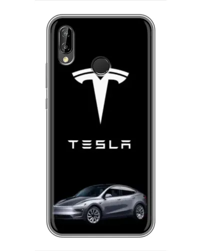 Чехол для Huawei P Smart Plus (Nova 3i, INE-LX1) с картинкой «Tesla Model Y»