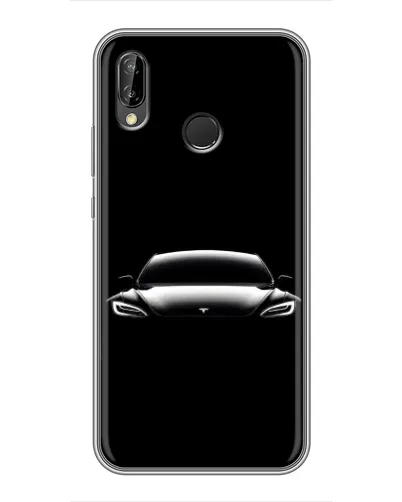 Чехол для Huawei P Smart Plus (Nova 3i, INE-LX1) с картинкой «Фары Tesla Night»
