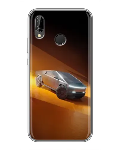 Чехол для Huawei P Smart Plus (Nova 3i, INE-LX1) с картинкой «Cybertruck в пустыне»
