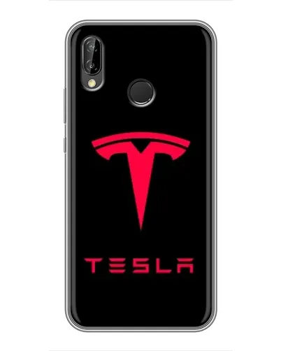 Чехол для Huawei P Smart Plus (Nova 3i, INE-LX1) с картинкой «Tesla Red Logo»