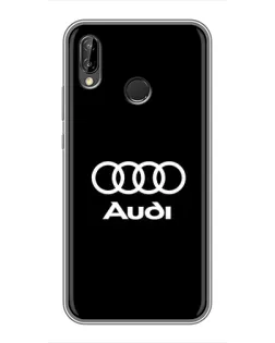 Чехол для Huawei P Smart Plus (Nova 3i, INE-LX1) с картинкой «Классическое лого Audi»