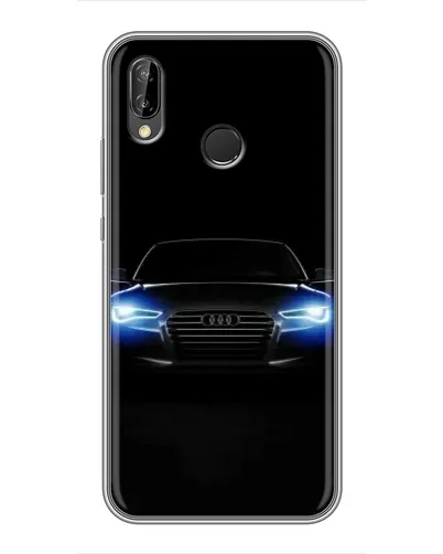 Чехол для Huawei P Smart Plus (Nova 3i, INE-LX1) с картинкой «Audi в неоне»