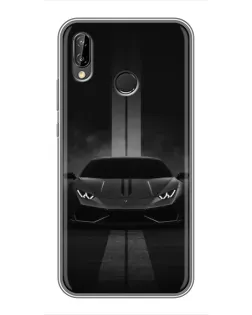 Чехол для Huawei P Smart Plus (Nova 3i, INE-LX1) с картинкой «Lamborghini симметрия дорог»