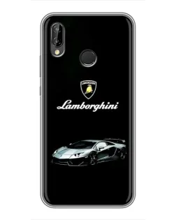 Чехол для Huawei P Smart Plus (Nova 3i, INE-LX1) с картинкой «Логотип Lamborghini классика»